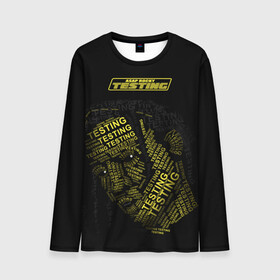 Мужской лонгслив 3D с принтом Asap Rocky Testing в Ухте, 100% полиэстер | длинные рукава, круглый вырез горловины, полуприлегающий силуэт | Тематика изображения на принте: aap | asap | mob | rap | rep | rocky | testing | асап | музыка | реп | тестин | тестинг
