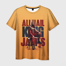 Мужская футболка 3D с принтом LeBron James в Ухте, 100% полиэфир | прямой крой, круглый вырез горловины, длина до линии бедер | james | lebron | lebron james | nba | баскетбол | джеймс | леброн | нба