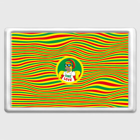 Магнит 45*70 One love: в Ухте, Пластик | Размер: 78*52 мм; Размер печати: 70*45 | one love | rasta |   | гомер | джа | одна любовь | растафари | растафарй