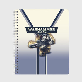 Тетрадь с принтом Warhammer 40000 Tau Empire в Ухте, 100% бумага | 48 листов, плотность листов — 60 г/м2, плотность картонной обложки — 250 г/м2. Листы скреплены сбоку удобной пружинной спиралью. Уголки страниц и обложки скругленные. Цвет линий — светло-серый
 | 40000 | game | rts | tau | warhammer | warhammer40000 | вархаммер | игры | тау