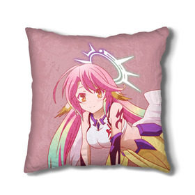 Подушка 3D с принтом No Game No Life в Ухте, наволочка – 100% полиэстер, наполнитель – холлофайбер (легкий наполнитель, не вызывает аллергию). | состоит из подушки и наволочки. Наволочка на молнии, легко снимается для стирки | anime | manga | no game no life | аниме | без игры жизни нет | манга