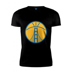 Мужская футболка премиум с принтом Golden State Warriors в Ухте, 92% хлопок, 8% лайкра | приталенный силуэт, круглый вырез ворота, длина до линии бедра, короткий рукав | 