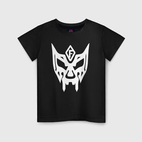 Детская футболка хлопок с принтом Фенрир Маска (W) [2018] в Ухте, 100% хлопок | круглый вырез горловины, полуприлегающий силуэт, длина до линии бедер | 