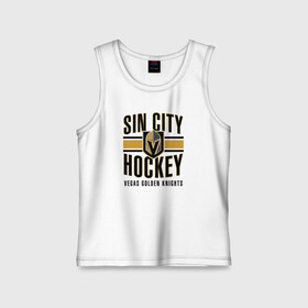 Детская майка хлопок с принтом Sin City Hockey в Ухте,  |  | nhl | stanley cup | vegas golden knights | vegas knights | вегас голден найтс | вегас найтс | кубок стенли | кубок стэнли | нхл | хоккей | хоккейный клуб