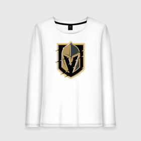 Женский лонгслив хлопок с принтом Vegas Golden Knights в Ухте, 100% хлопок |  | nhl | stanley cup | vegas golden knights | vegas knights | вегас голден найтс | вегас найтс | кубок стенли | кубок стэнли | нхл | хоккей | хоккейный клуб