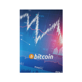 Обложка для паспорта матовая кожа с принтом Биткоин в Ухте, натуральная матовая кожа | размер 19,3 х 13,7 см; прозрачные пластиковые крепления | bitcoin | coin | crypto currency | money | биткоин | деньги | криптовалюта | монета