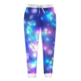 Женские брюки 3D с принтом Цветные огоньки в Ухте, полиэстер 100% | прямой крой, два кармана без застежек по бокам, с мягкой трикотажной резинкой на поясе и по низу штанин. В поясе для дополнительного комфорта — широкие завязки | абстракт | боке | вспышки | космос | огни | огоньки