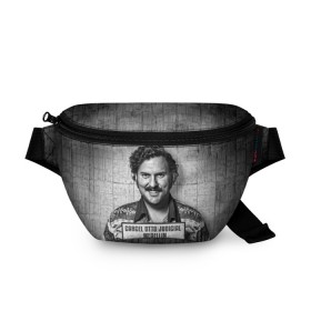 Поясная сумка 3D с принтом Пабло Эскобар в Ухте, 100% полиэстер | плотная ткань, ремень с регулируемой длиной, внутри несколько карманов для мелочей, основное отделение и карман с обратной стороны сумки застегиваются на молнию | columbia | escobar | narcos | pablo | колумбия | медельин