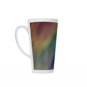 Кружка Латте Абстрактное сияние: в Ухте, Белая керамика | Объем 480 мл; Высота 150 мм; Диаметр 90 мм |
