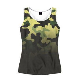 Женская майка 3D с принтом Camouflage - Series 3 в Ухте, 100% полиэстер | круглая горловина, прямой силуэт, длина до линии бедра | 