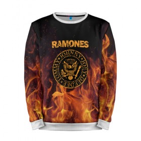 Мужской свитшот 3D с принтом Ramones в Ухте, 100% полиэстер с мягким внутренним слоем | круглый вырез горловины, мягкая резинка на манжетах и поясе, свободная посадка по фигуре | Тематика изображения на принте: ramones | джонни | джоуи | ди ди томми | рамон | рамонес | рамоун | рамоунз | рамоунс | рок группа