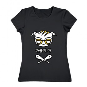 Женская футболка хлопок с принтом R6S DOKKAEBI в Ухте, 100% хлопок | прямой крой, круглый вырез горловины, длина до линии бедер, слегка спущенное плечо | cybersport | esports | pro league | r6 | rainbow | rainbow six | siege | six | армия | боевик | военные | война | игры | киберспорт | логотип | оперативники | радуга | шутер