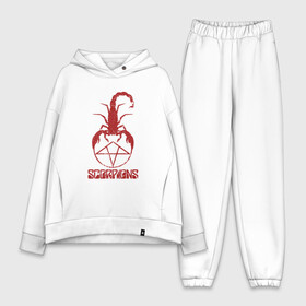 Женский костюм хлопок Oversize с принтом Scorpions в Ухте,  |  | scorpions | группа | скорпионс | хард | хардрок