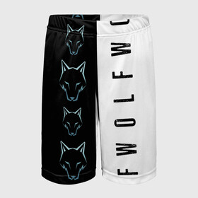 Детские спортивные шорты 3D с принтом Дикое обоняние в Ухте,  100% полиэстер
 | пояс оформлен широкой мягкой резинкой, ткань тянется
 | Тематика изображения на принте: вой | волк | дикий | днк | серый | собака | стая | степь | тайга | тундра | хищник | шакал | эволюция