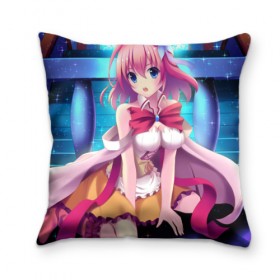 Подушка 3D с принтом No Game No Life в Ухте, наволочка – 100% полиэстер, наполнитель – холлофайбер (легкий наполнитель, не вызывает аллергию). | состоит из подушки и наволочки. Наволочка на молнии, легко снимается для стирки | anime | manga | no game no life | аниме | без игры жизни нет | манга