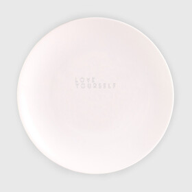 Тарелка с принтом LOVE YOURSELF_2 в Ухте, фарфор | диаметр - 210 мм
диаметр для нанесения принта - 120 мм | bangtan boys | bts | бантаны | бтс