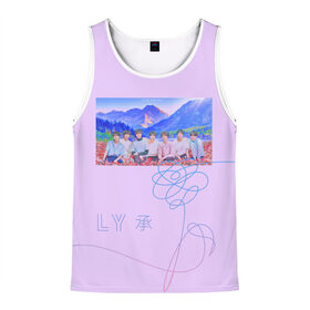 Мужская майка 3D с принтом LY в Ухте, 100% полиэстер | круглая горловина, приталенный силуэт, длина до линии бедра. Пройма и горловина окантованы тонкой бейкой | Тематика изображения на принте: bangtan boys | bts | бантаны | бтс