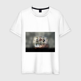 Мужская футболка хлопок с принтом For Honor в Ухте, 100% хлопок | прямой крой, круглый вырез горловины, длина до линии бедер, слегка спущенное плечо. | and | hack | slash | викинг | за честь | игра | оружие | рыцарь | самурай | стратегия | файтинг