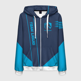 Мужская толстовка 3D на молнии с принтом TEAM LIQUID E-SPORT в Ухте, 100% полиэстер | длина до линии бедра, манжеты и пояс оформлены мягкой тканевой резинкой, двухслойный капюшон со шнурком для регулировки, спереди молния, по бокам два кармана | 2019 | blue | cybersport | esport | liquid | logo | pro league | team | team liquid | киберспорт | логотип | тим ликвид | фирменные цвета