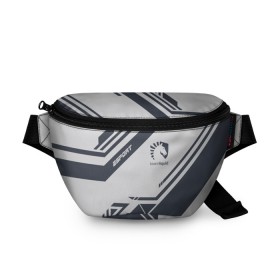 Поясная сумка 3D с принтом TEAM LIQUID E-SPORT в Ухте, 100% полиэстер | плотная ткань, ремень с регулируемой длиной, внутри несколько карманов для мелочей, основное отделение и карман с обратной стороны сумки застегиваются на молнию | 2019 | blue | cybersport | esport | liquid | logo | pro league | team | team liquid | киберспорт | логотип | тим ликвид | фирменные цвета