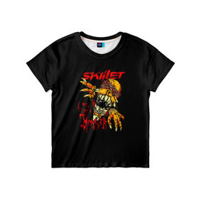 Детская футболка 3D с принтом Skillet в Ухте, 100% гипоаллергенный полиэфир | прямой крой, круглый вырез горловины, длина до линии бедер, чуть спущенное плечо, ткань немного тянется | Тематика изображения на принте: skilet | skillet | альтернативный | гранж | группа | джен леджер | джон купер | индастриал | кори купер | метал | ню | пост | рок | сет моррисон | симфоник | скилет | хард | христианский