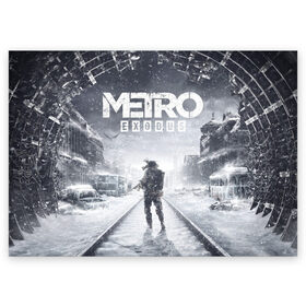 Поздравительная открытка с принтом Metro Exodus: Артём в Ухте, 100% бумага | плотность бумаги 280 г/м2, матовая, на обратной стороне линовка и место для марки
 | 4a games | deep silver | metro | метро