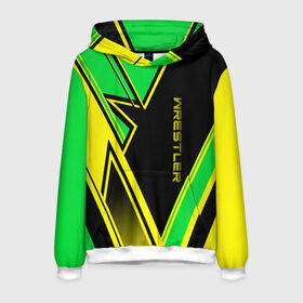 Мужская толстовка 3D с принтом Wrestler в Ухте, 100% полиэстер | двухслойный капюшон со шнурком для регулировки, мягкие манжеты на рукавах и по низу толстовки, спереди карман-кенгуру с мягким внутренним слоем. | wrestling | линии | полосы | рестлер | рестлинг