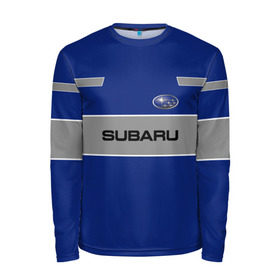 Мужской лонгслив 3D с принтом Subaru в Ухте, 100% полиэстер | длинные рукава, круглый вырез горловины, полуприлегающий силуэт | subaru | марка | машины | субару