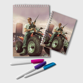 Блокнот с принтом Grand Theft Auto в Ухте, 100% бумага | 48 листов, плотность листов — 60 г/м2, плотность картонной обложки — 250 г/м2. Листы скреплены удобной пружинной спиралью. Цвет линий — светло-серый
 | Тематика изображения на принте: action | adventure | герой | гта | лос анджелес | лос сантос | мир | открытый | полет | сан андреас | сила | стрельба