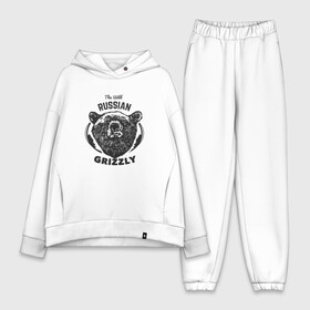 Женский костюм хлопок Oversize с принтом Русский Медведь в Ухте,  |  | bear | grizzly | гризли