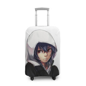 Чехол для чемодана 3D с принтом Tokyo Ghoul в Ухте, 86% полиэфир, 14% спандекс | двустороннее нанесение принта, прорези для ручек и колес | tokyo ghoul | аниме | гуль | канэки кэн | манга | токийский гуль | токио | япония