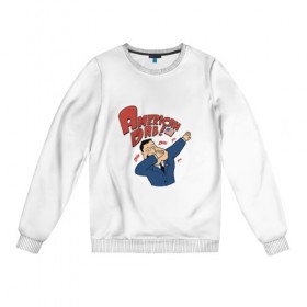 Женский свитшот хлопок с принтом American Dab в Ухте, 100% хлопок | прямой крой, круглый вырез, на манжетах и по низу широкая трикотажная резинка  | 