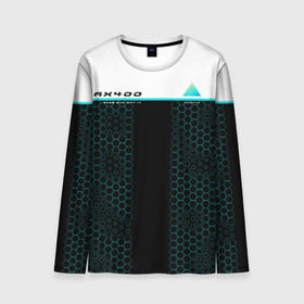 Мужской лонгслив 3D с принтом Detroit AX400 в Ухте, 100% полиэстер | длинные рукава, круглый вырез горловины, полуприлегающий силуэт | Тематика изображения на принте: 2038 | connor | dbh | detroit | gamer | kara | андроид | девиант | детройт | кара | квест | коннор | маркус