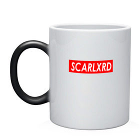 Кружка хамелеон с принтом Scarlxrd в Ухте, керамика | меняет цвет при нагревании, емкость 330 мл | Тематика изображения на принте: 