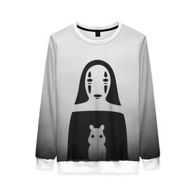 Женский свитшот 3D с принтом Унесенные призраками в Ухте, 100% полиэстер с мягким внутренним слоем | круглый вырез горловины, мягкая резинка на манжетах и поясе, свободная посадка по фигуре | spirited away | миядзаки | хаяо