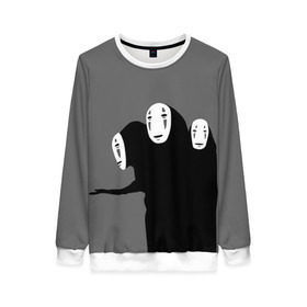 Женский свитшот 3D с принтом Унесенные призраками в Ухте, 100% полиэстер с мягким внутренним слоем | круглый вырез горловины, мягкая резинка на манжетах и поясе, свободная посадка по фигуре | spirited away | миядзаки | хаяо