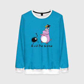 Женский свитшот 3D с принтом Унесённые призраками в Ухте, 100% полиэстер с мягким внутренним слоем | круглый вырез горловины, мягкая резинка на манжетах и поясе, свободная посадка по фигуре | spirited away | миядзаки | хаяо