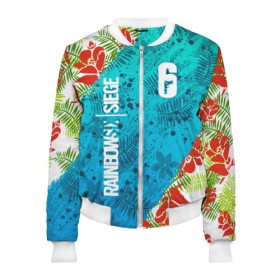 Женский бомбер 3D R6S SUNSPLASH PREMIUM PACK: в Ухте, 100% полиэстер | застегивается на молнию, по бокам два кармана без застежек, мягкие манжеты, по низу бомбера и на воротнике — эластичная резинка | caveira | dokkaebi | ela | mute | outbreak | r6s | rainbow | rainbow six siege | sunsplash premium pack | tom clancys | радуга 6 осада | том клэнси