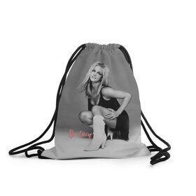Рюкзак-мешок 3D с принтом Britney _ в Ухте, 100% полиэстер | плотность ткани — 200 г/м2, размер — 35 х 45 см; лямки — толстые шнурки, застежка на шнуровке, без карманов и подкладки | Тематика изображения на принте: baby one more time | britney spears | oops | бритни спирс