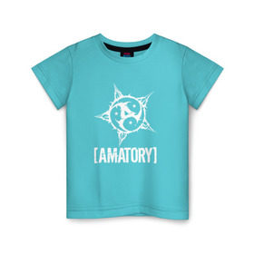 Детская футболка хлопок с принтом Amatory в Ухте, 100% хлопок | круглый вырез горловины, полуприлегающий силуэт, длина до линии бедер | Тематика изображения на принте: amatory | choo joy | denver | fatsound brothers | helldimm | il | immaterialist | noises | rock djs mafia | stardown | stewart | the wheels of sorrow | аматори | аматорий | амотор | правда