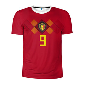 Мужская футболка 3D спортивная с принтом Lukaku WC 2018 в Ухте, 100% полиэстер с улучшенными характеристиками | приталенный силуэт, круглая горловина, широкие плечи, сужается к линии бедра | Тематика изображения на принте: cup | lukaku | manchester | russia | united | world | лукаку | манчестер | мира | чемпионат | юнайтед