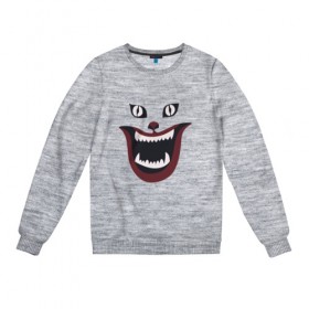 Женский свитшот хлопок с принтом Лиса в Ухте, 100% хлопок | прямой крой, круглый вырез, на манжетах и по низу широкая трикотажная резинка  | 