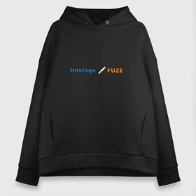 Женское худи Oversize хлопок с принтом HOSTAGE KILLED FUZE в Ухте, френч-терри — 70% хлопок, 30% полиэстер. Мягкий теплый начес внутри —100% хлопок | боковые карманы, эластичные манжеты и нижняя кромка, капюшон на магнитной кнопке | caveira | dokkaebi | ela | mute | outbreak | r6s | rainbow | rainbow six siege | tom clancys | радуга 6 осада | том клэнси