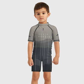 Детский купальный костюм 3D с принтом DEATH STRANDING | DS в Ухте, Полиэстер 85%, Спандекс 15% | застежка на молнии на спине | Тематика изображения на принте: hideo kojima | hilermo del toro | kojima productions | norman reedus | бурят гений | гильермо дель торо | леа сейду | лея | мадс миккельсен | норман ридус | хидео кодзима