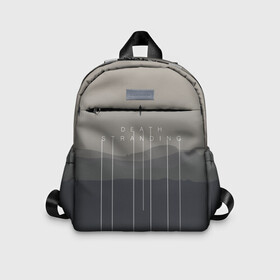 Детский рюкзак 3D с принтом DEATH STRANDING | DS в Ухте, 100% полиэстер | лямки с регулируемой длиной, сверху петелька, чтобы рюкзак можно было повесить на вешалку. Основное отделение закрывается на молнию, как и внешний карман. Внутри дополнительный карман. По бокам два дополнительных кармашка | Тематика изображения на принте: hideo kojima | hilermo del toro | kojima productions | norman reedus | бурят гений | гильермо дель торо | леа сейду | лея | мадс миккельсен | норман ридус | хидео кодзима