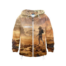 Детская ветровка 3D с принтом FAR CRY 5 LOST ON MARS в Ухте, 100% полиэстер | подол и капюшон оформлены резинкой с фиксаторами, по бокам два кармана без застежек, один потайной карман на груди | action | far cry | far cry 5 | lost on mars | игра | космонавт | космос | марс | экшн