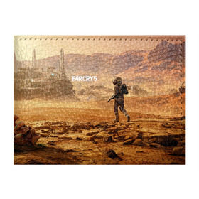 Обложка для студенческого билета с принтом FAR CRY 5 LOST ON MARS в Ухте, натуральная кожа | Размер: 11*8 см; Печать на всей внешней стороне | action | far cry | far cry 5 | lost on mars | игра | космонавт | космос | марс | экшн