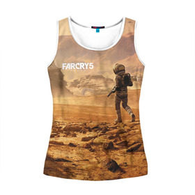 Женская майка 3D с принтом FAR CRY 5 LOST ON MARS в Ухте, 100% полиэстер | круглая горловина, прямой силуэт, длина до линии бедра | action | far cry | far cry 5 | lost on mars | игра | космонавт | космос | марс | экшн