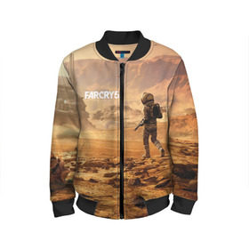 Детский бомбер 3D с принтом FAR CRY 5 LOST ON MARS в Ухте, 100% полиэстер | застегивается на молнию, по бокам два кармана без застежек, мягкие манжеты, по низу бомбера и на воротнике — эластичная резинка | action | far cry | far cry 5 | lost on mars | игра | космонавт | космос | марс | экшн