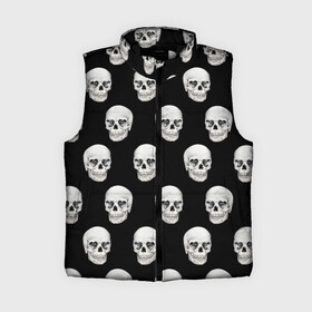 Женский жилет утепленный 3D Черепа: в Ухте,  |  | scull | паттерн | рисунок | скелет | череп